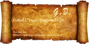 Gabányi Dagomér névjegykártya